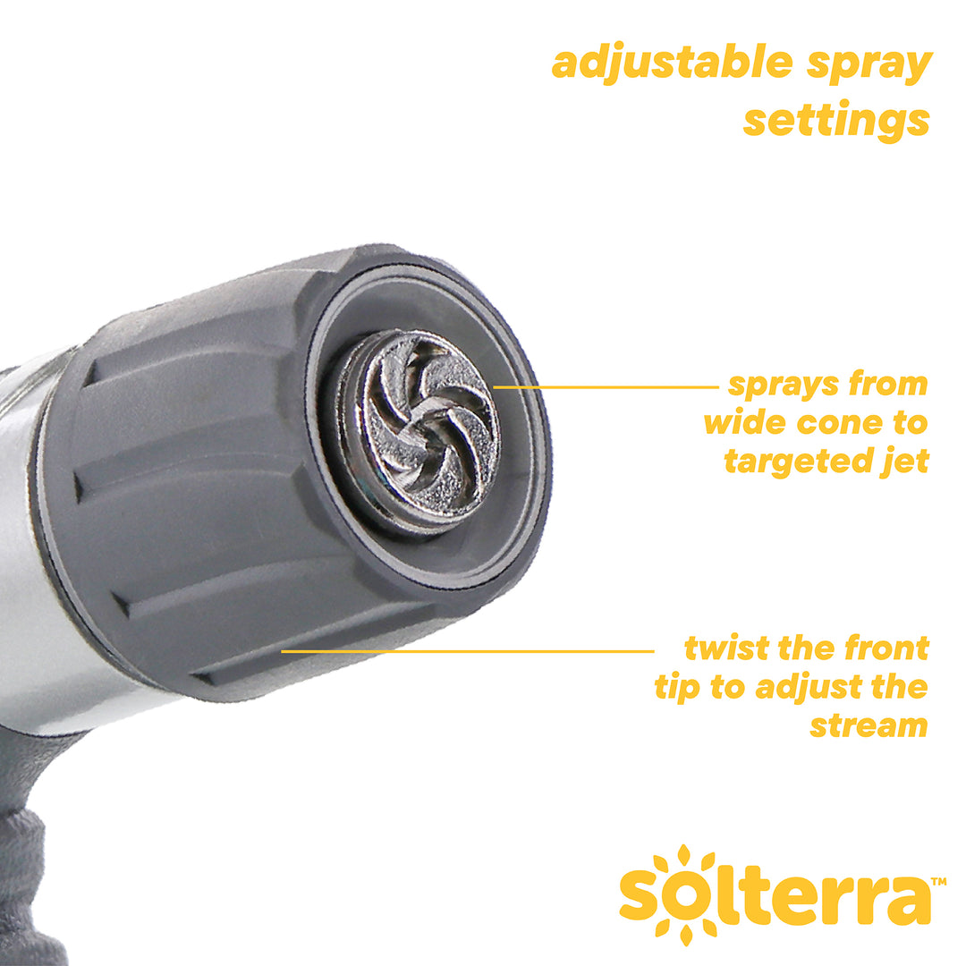 Pro Series Adjustable Metal Hose Nozzle with Rear Trigger