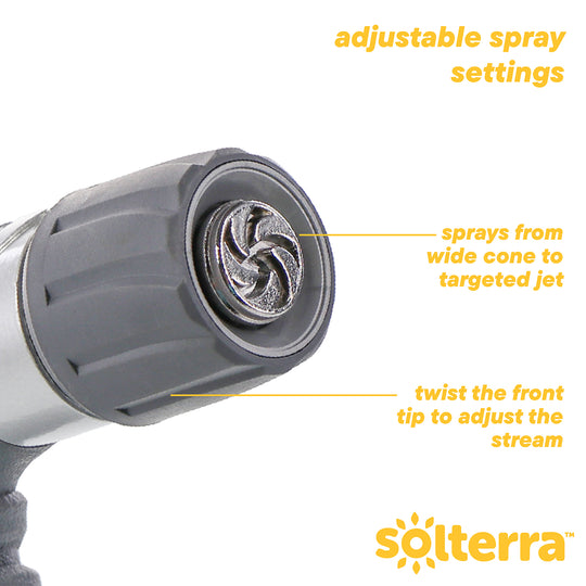 Pro Series Adjustable Metal Hose Nozzle with Rear Trigger