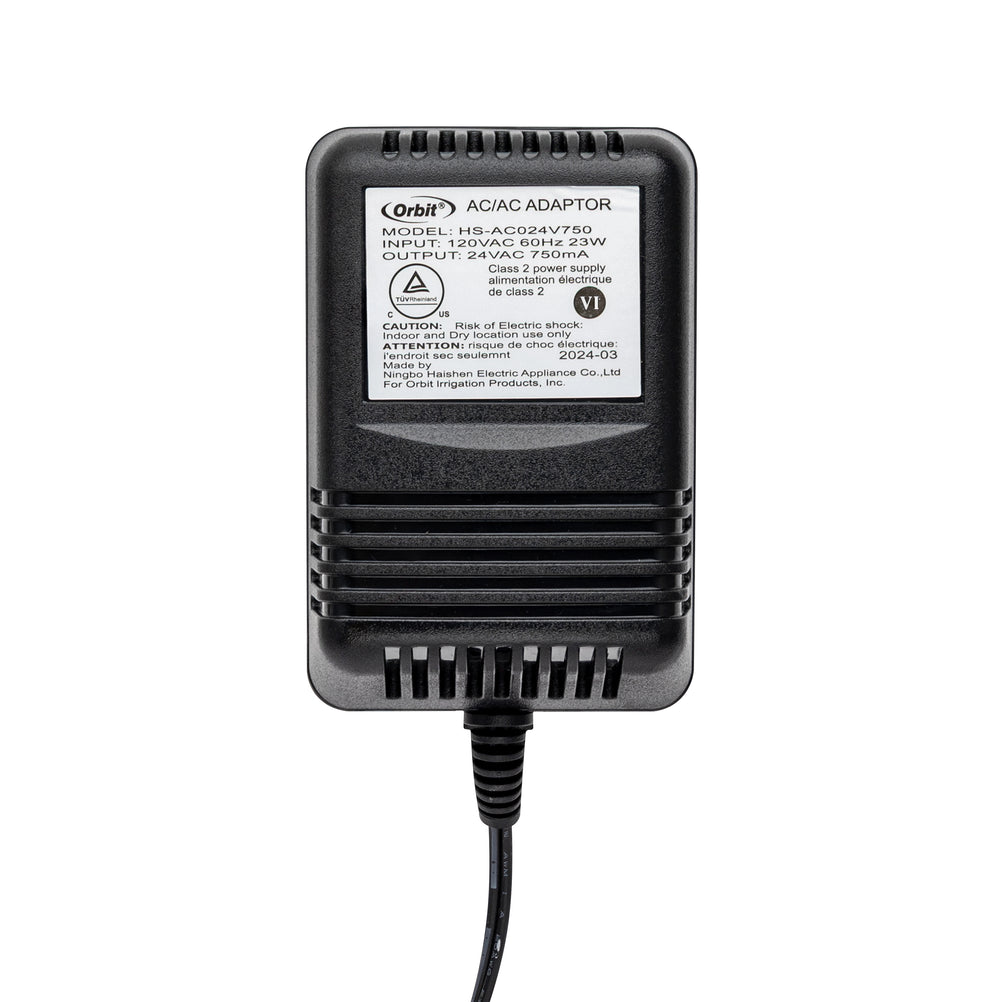 24V 750mA Transformer for Indoor Sprinkler Controllers