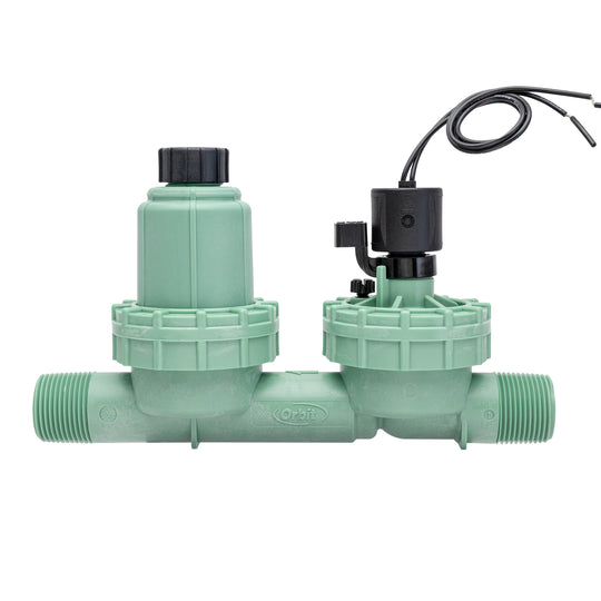 1-in. MPT 4-in-1 Drip Sprinkler Valve, Filter, Pressure Regulator, and Drip Irrigation Tubing Adapter