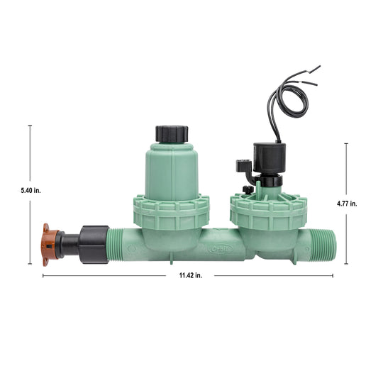 1-in. MPT 4-in-1 Drip Sprinkler Valve, Filter, Pressure Regulator, and Drip Irrigation Tubing Adapter
