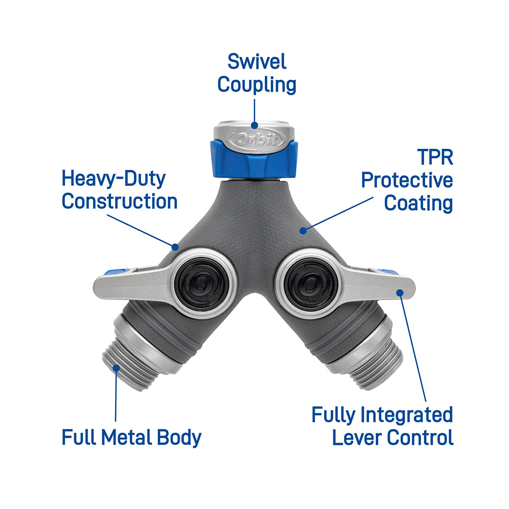 Orbit XL 2-Way Garden Hose Splitter