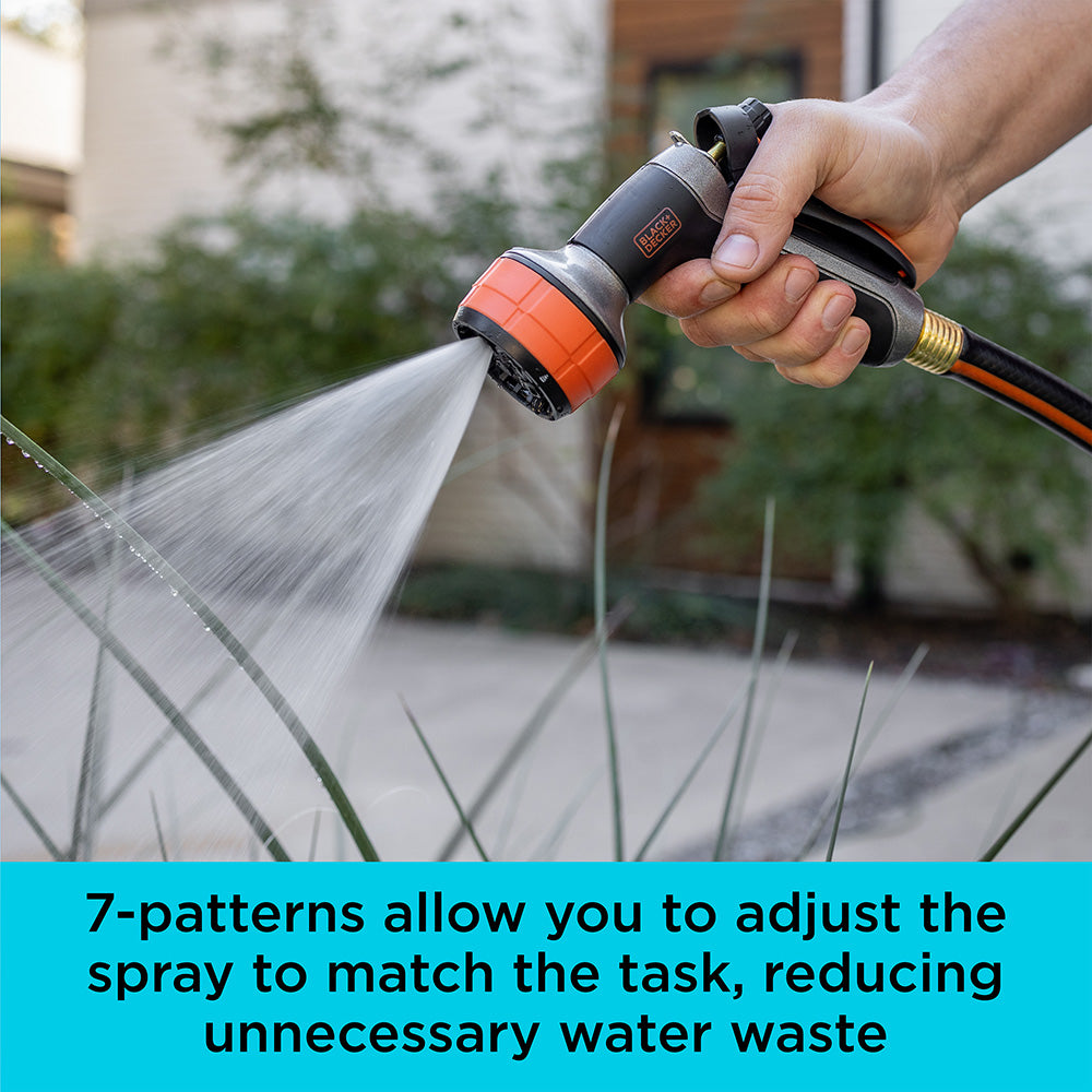 BLACK+DECKER® Dial 7 Pattern Rear Trigger Hose Nozzle