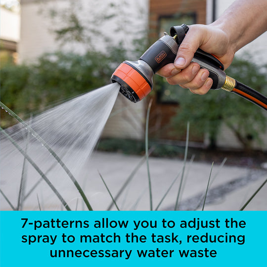 BLACK+DECKER® Dial 7 Pattern Rear Trigger Hose Nozzle