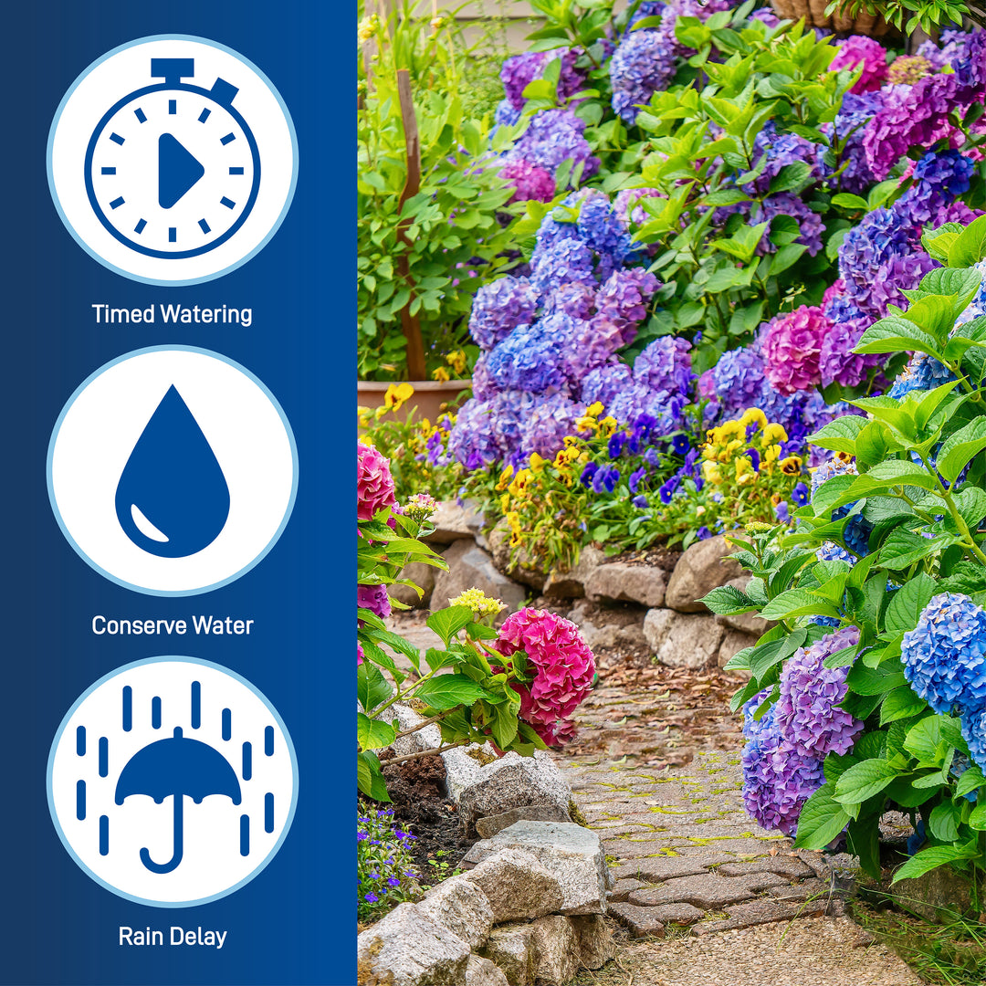 3 Outlet Hose Faucet Timer (2 Digital/1 Manual)