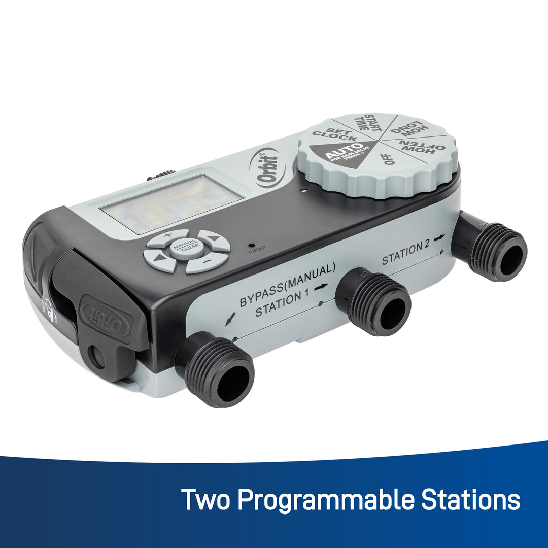 3 Outlet Hose Faucet Timer (2 Digital/1 Manual)