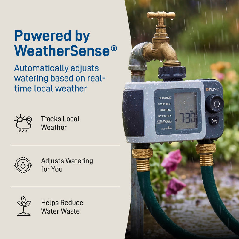 B-hyve XD 2-Outlet Smart Hose Faucet Sprinkler Timer with B-hyve Smart Gen 2 Hub | 24637