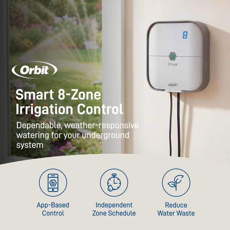 Orbit 57925 B-hyve 8-Zone Smart Indoor Sprinkler Controller