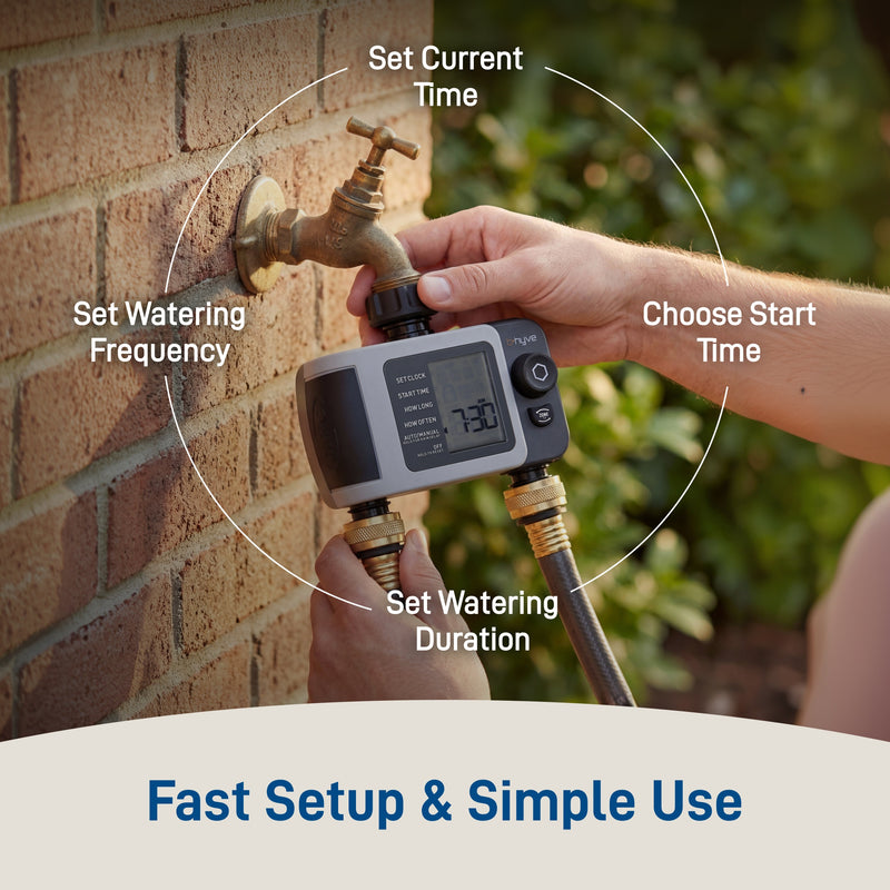 B-hyve XD 2-Outlet Bluetooth Hose Faucet Sprinkler Timer | 24632