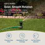 Aspersor de engranajes H2O-Six® con estaca metálica en T 58573