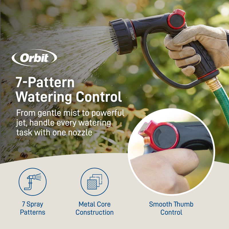 Pro Flo 7-Pattern Watering Nozzle with D-grip and Thumb Control | 58993