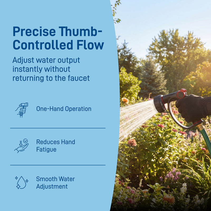 Pro Flo 7-Pattern Watering Nozzle with D-grip and Thumb Control | 58993