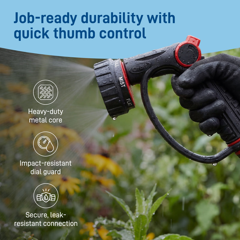 Pro Flo 7-Pattern Watering Nozzle with D-grip and Thumb Control | 58993