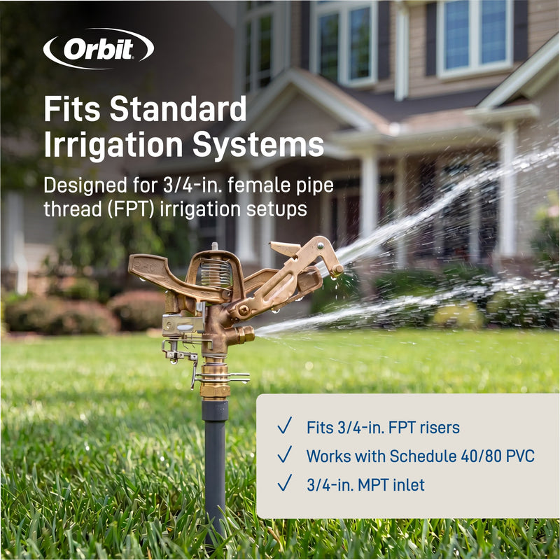3/4 in. MPT Brass Impact Sprinkler Head | 55016