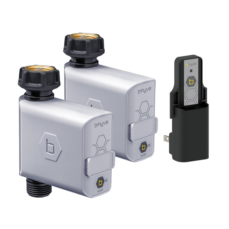 B-hyve Gen 1 Smart Hose Watering Timer 2-pack with Hub 21026