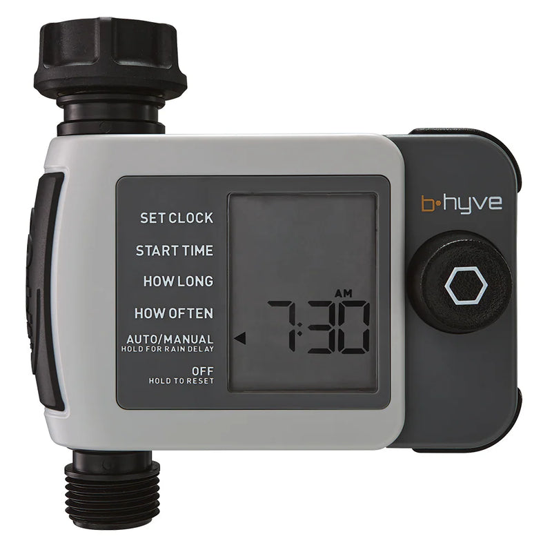 B-hyve XD Bluetooth 1-Outlet Hose Faucet Timer with B-hyve Flood Sensors 71103