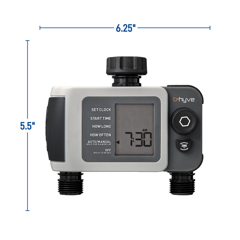 B-hyve XD Bluetooth 2-Outlet Hose Faucet Timer 24632