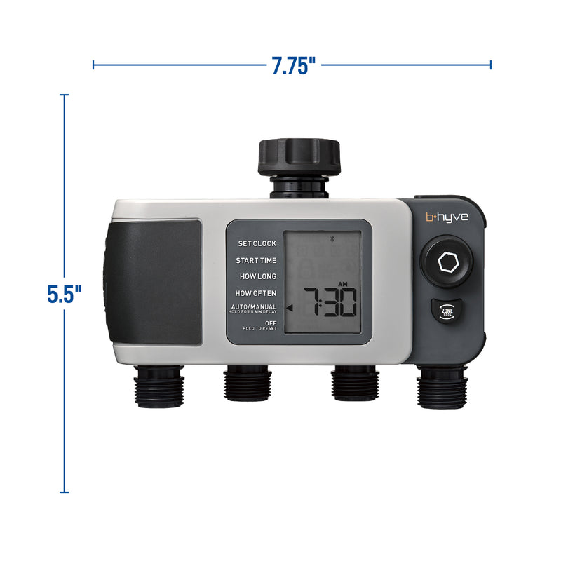 B-hyve XD Bluetooth 4-Outlet Hose Faucet Timer 24634