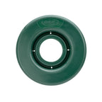 Green plastic wheel with 'Orbit' branding on a white background