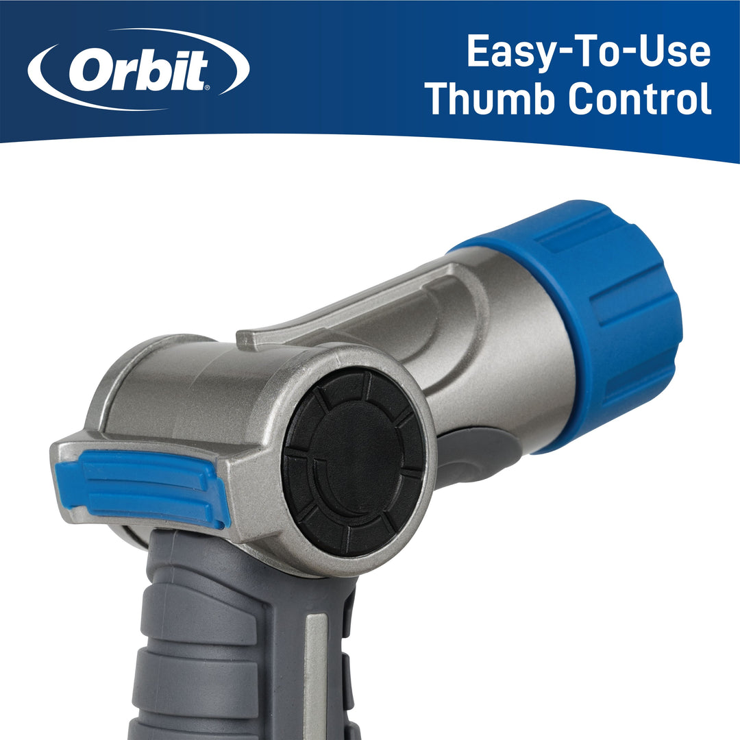 Orbit Adjustable Heavy-Duty Metal Thumb Control Nozzle