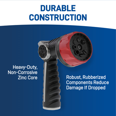 Pro series eight pattern thumb control cannon nozzle featuring its durable construction. 