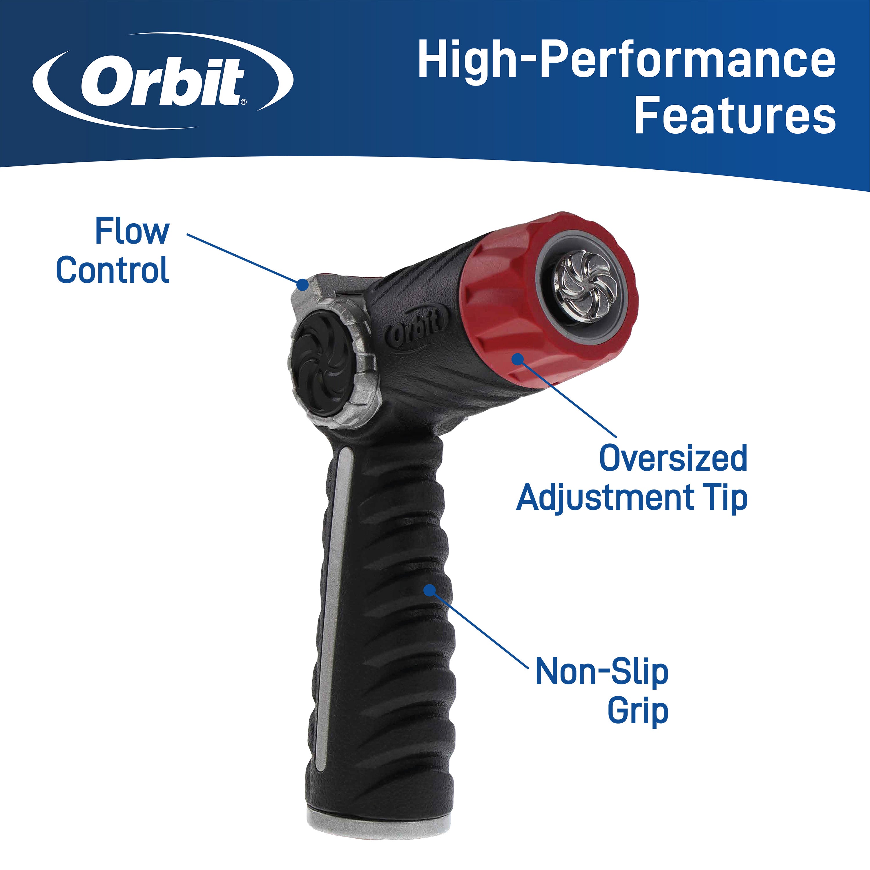 Pro Series Adjustable-Spray Metal Thumb Control Hose Nozzle