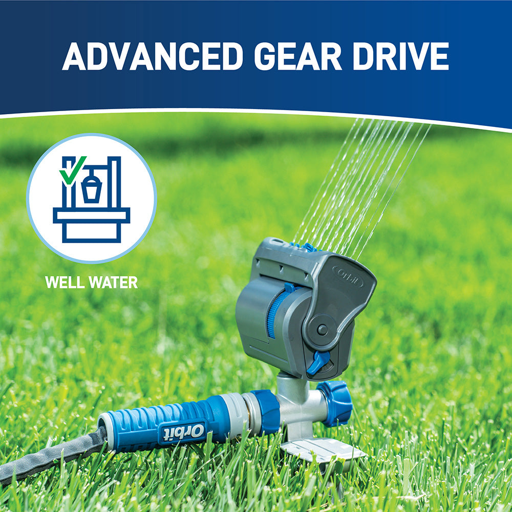 Compact Oscillating Sprinkler on Metal Spike - 4,000 Sq Ft