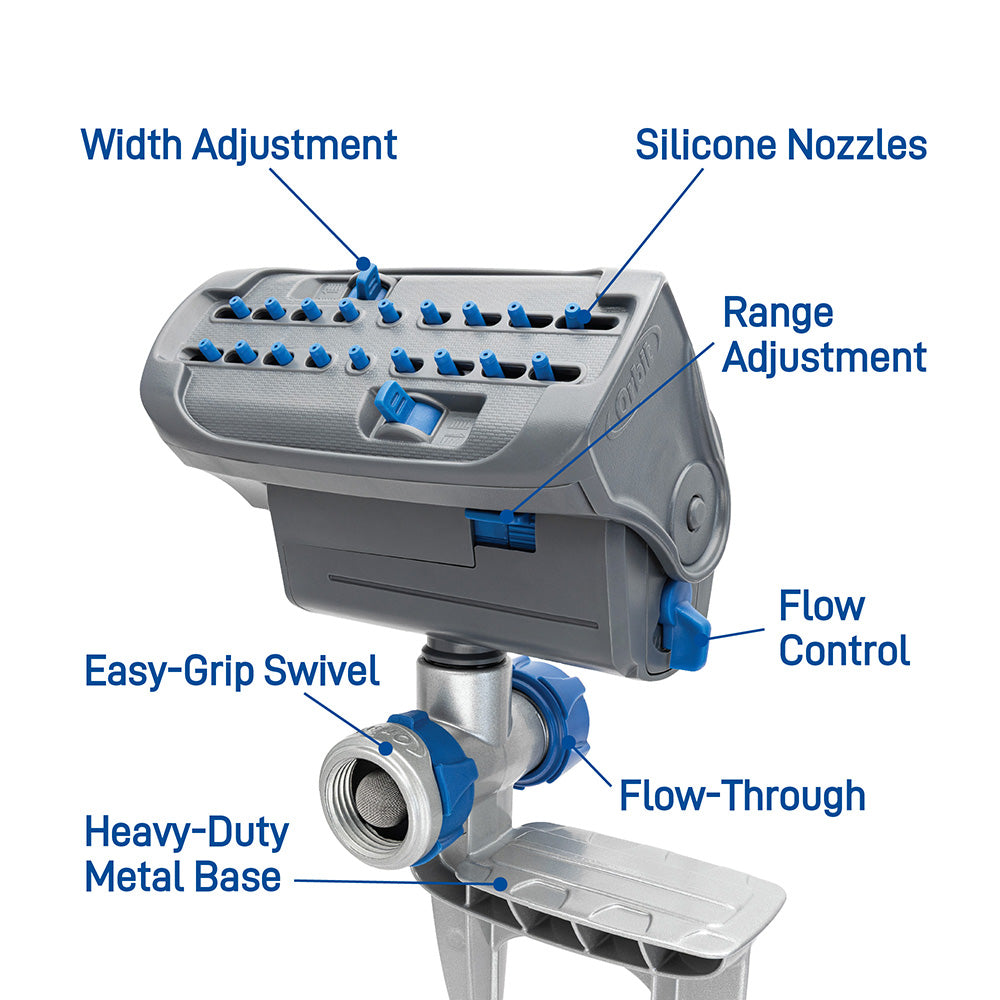 Compact Oscillating Sprinkler on Metal Spike - 4,000 Sq Ft