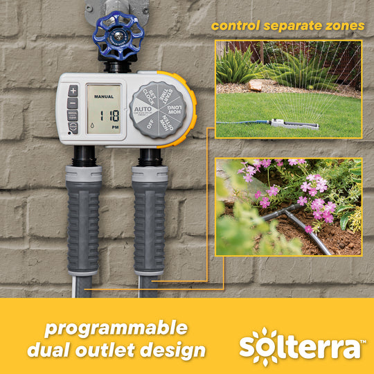 Single-Dial Two-Outlet Hose Timer