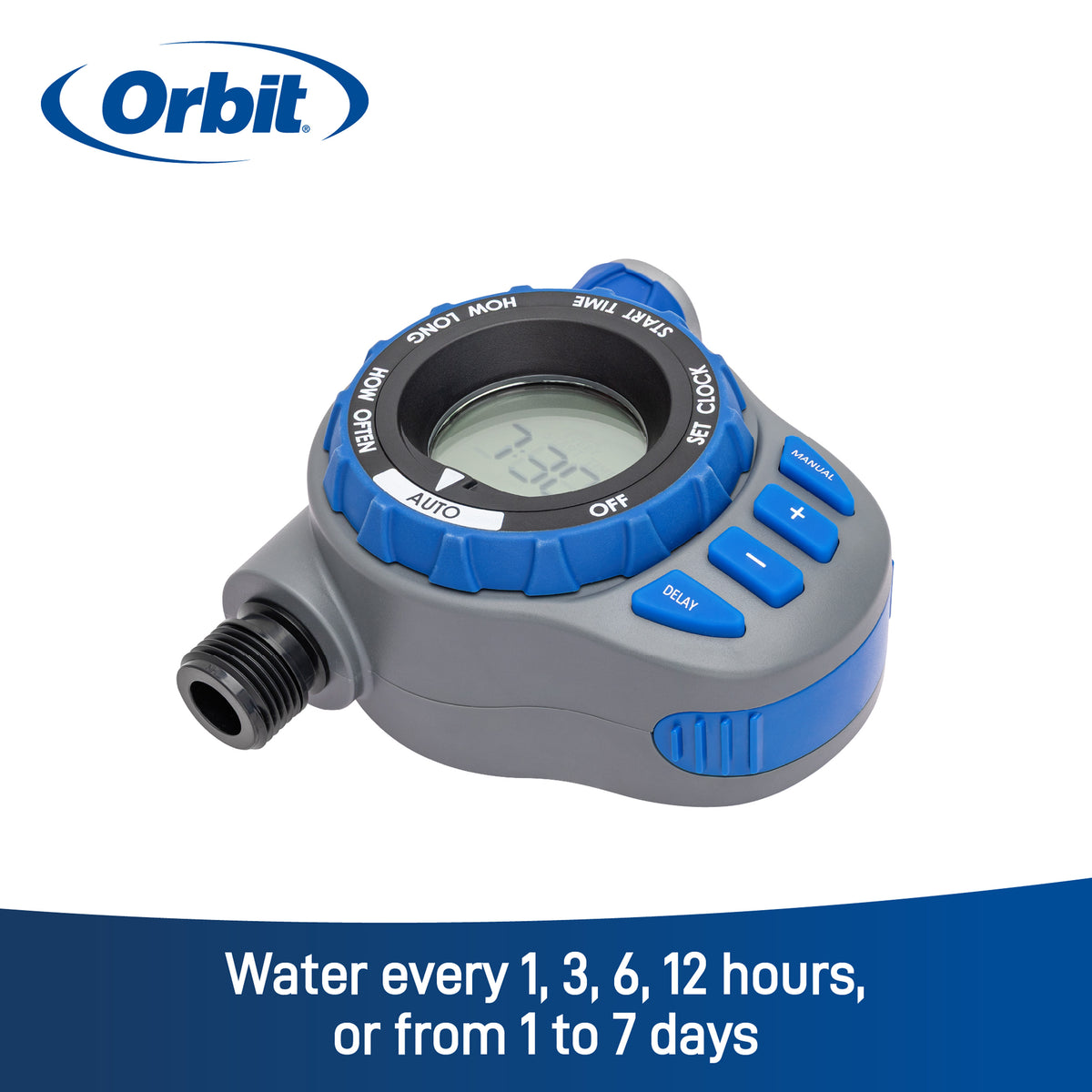 Temporizador programable para grifo de manguera de 1 salida Orbit Elevated 28235