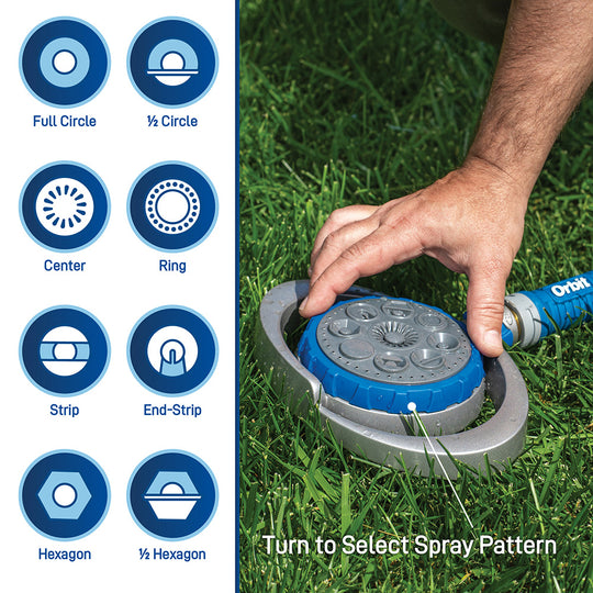 Orbit Metal 8-Pattern Turret Sprinkler