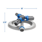 Aspersor giratorio de 3 brazos Orbit Elevated con base 28253