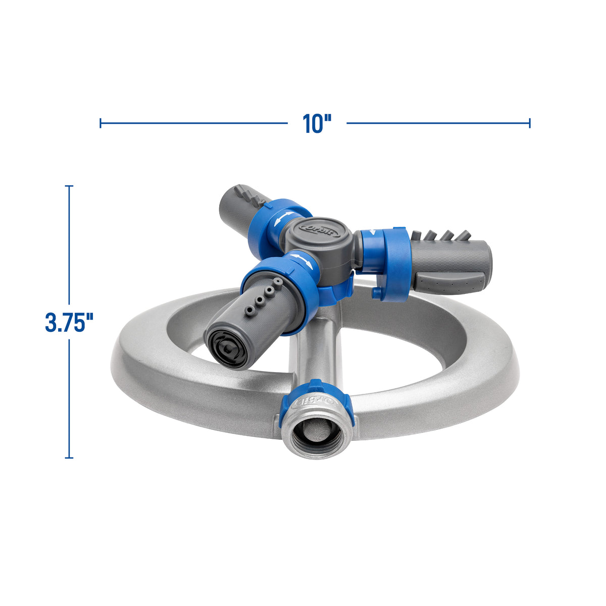 Aspersor giratorio de 3 brazos Orbit Elevated con base 28253