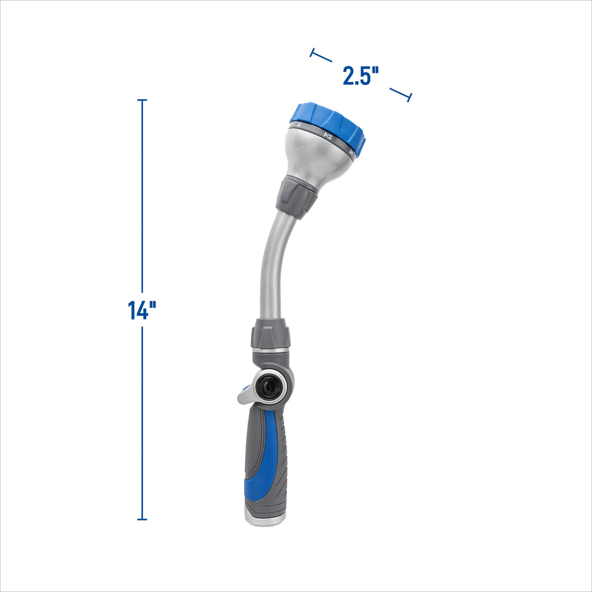Varita de riego Orbit Elevated de 14" con control de pulgar y 7 patrones 28285