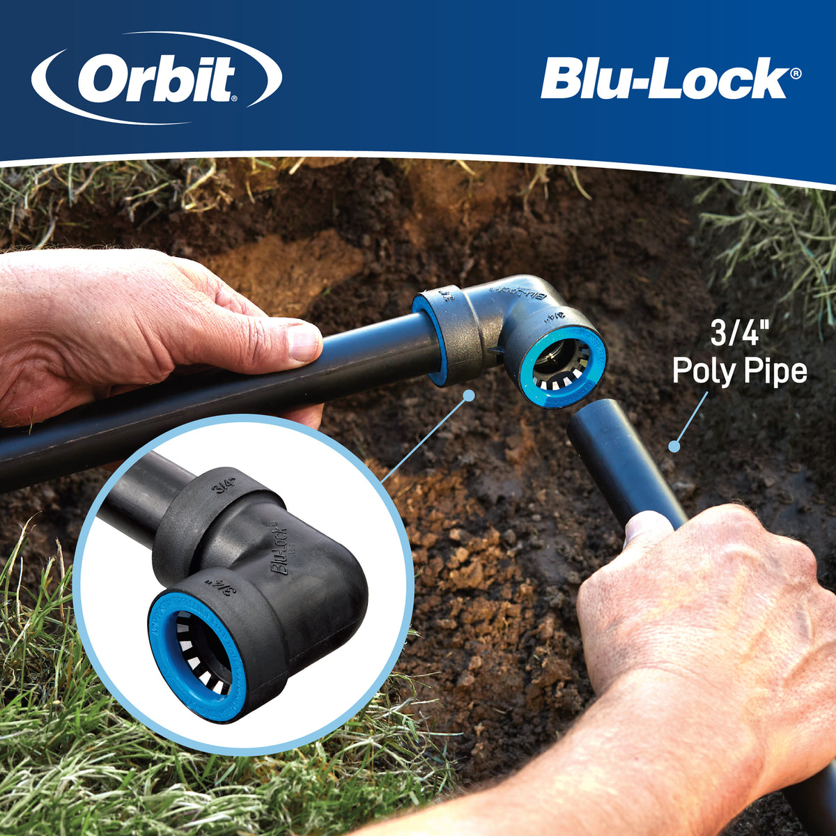 Codo Blu-Lock de 3/4" 31374