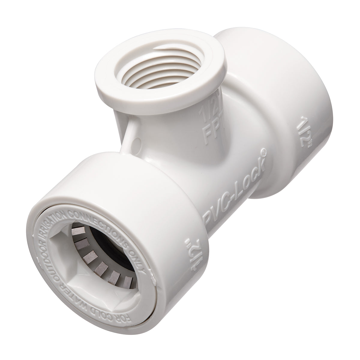 Tee de PVC-Lock de 1/2" x FPT de 1/2" 33772