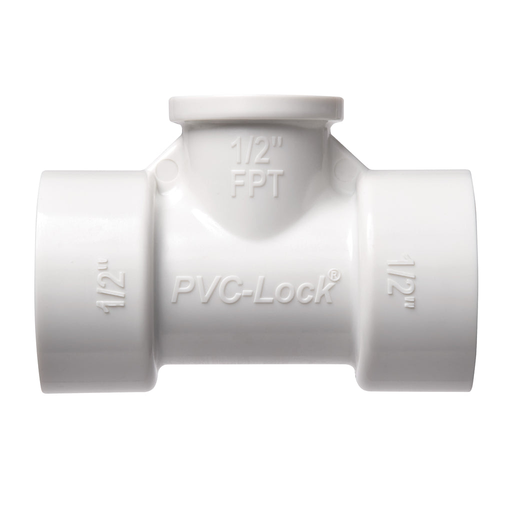 Tee de PVC-Lock de 1/2" x FPT de 1/2" 33772