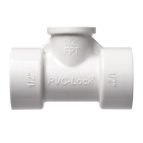 Tee de PVC-Lock de 1/2" x FPT de 1/2" 33772