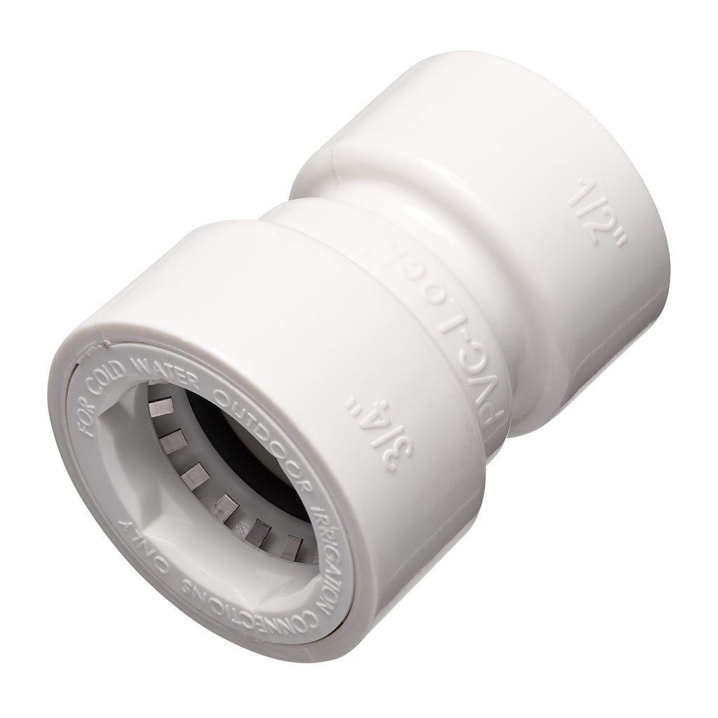 Acoplamiento reductor de PVC-Lock de 3/4" x 1/2" 34779