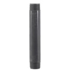 Threaded metal pipe on a white background