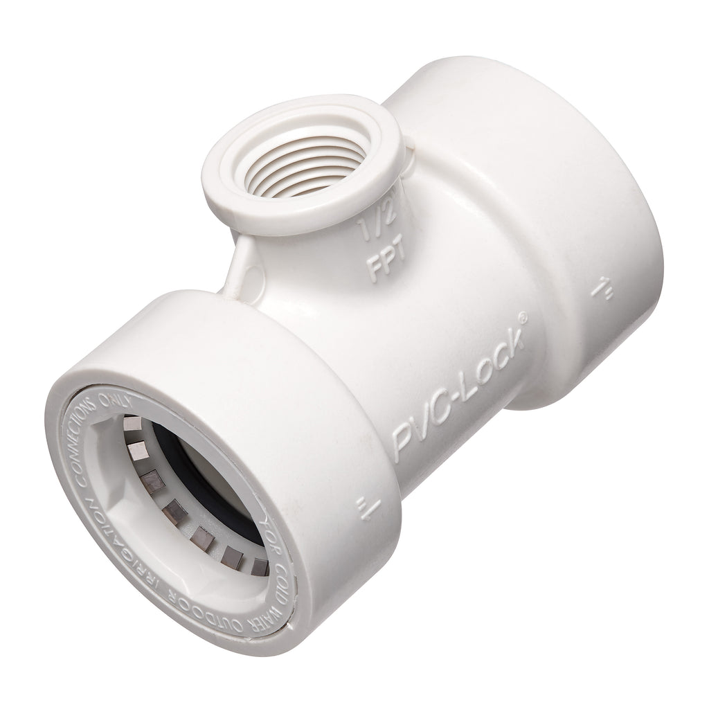 Te de PVC-Lock de 1" x 1/2" FPT 35671