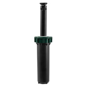 Four inch professional hard top pressure regulating sprinkler with fifteen foot adjustable spray nozzle.