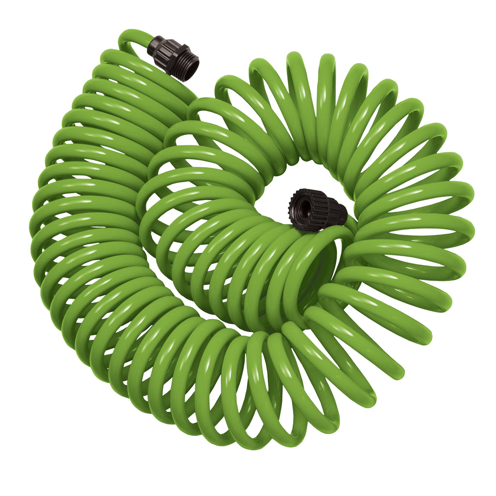 Manguera en espiral de 50 pies con roscas ABS y boquilla de 8 patrones | 27389