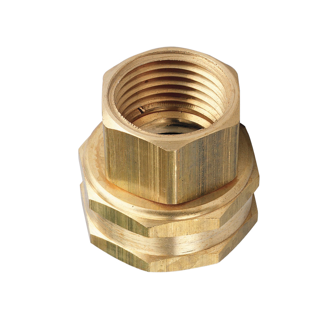 1/2" FPT x 3/4" FHT Latón Giratorio 53037