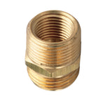 Adaptador de latón de 3/4" MPT o 1/2" FPT x 3/4" MHT 53038