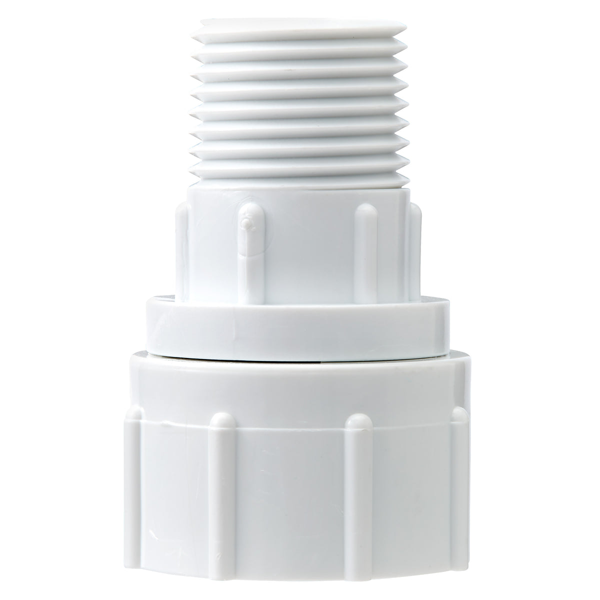 Adaptador giratorio de PVC de 1/2" MPT x 3/4" FHT | 53365