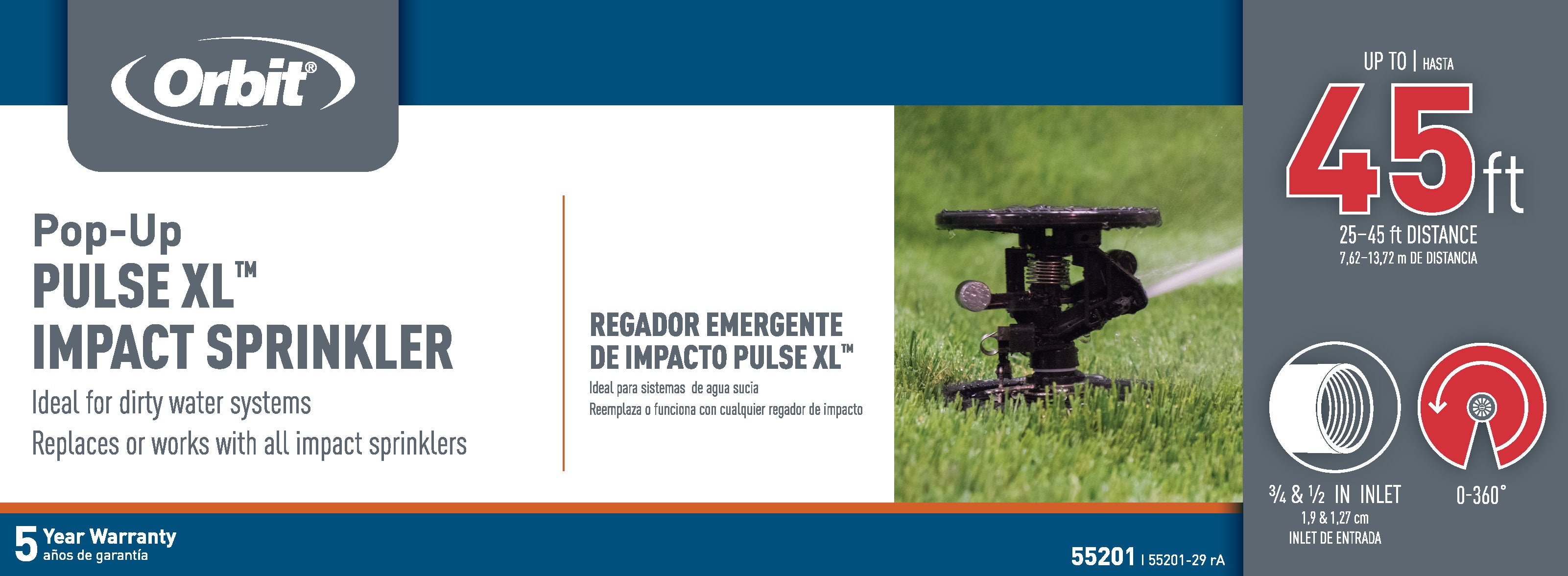 Pulse XL Pop-Up Impact Rotor Sprinkler in Canister | 55201 – Orbit