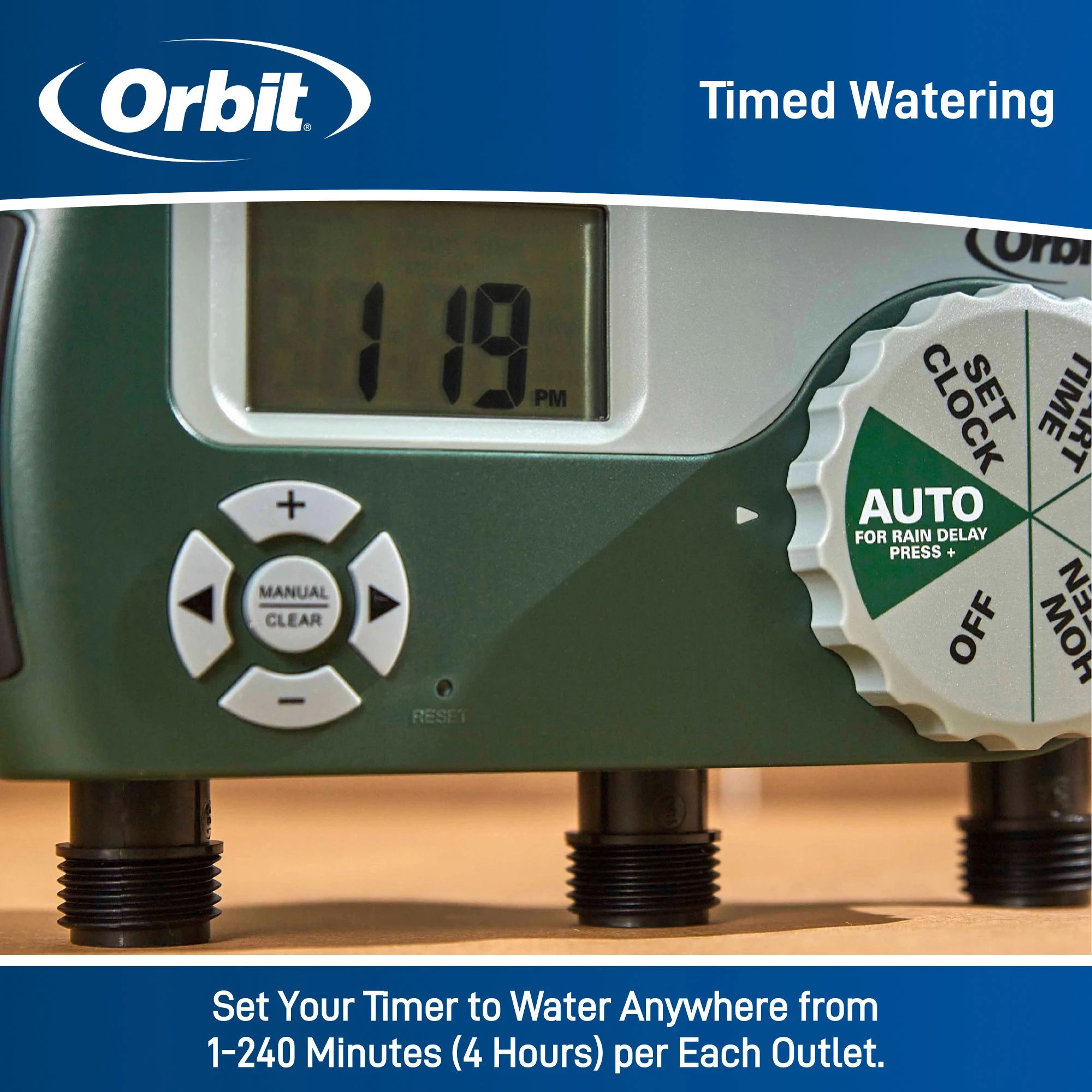 3-Outlet Hose Watering Timer – OrbitOnline