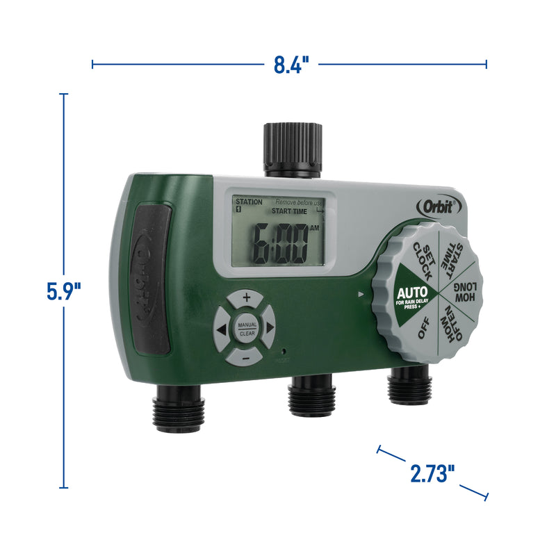 plant watering timer indoor 3-Outlet Hose Watering Timer — Orbit