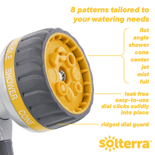 8-Pattern Garden Hose Nozzle with Front Trigger
